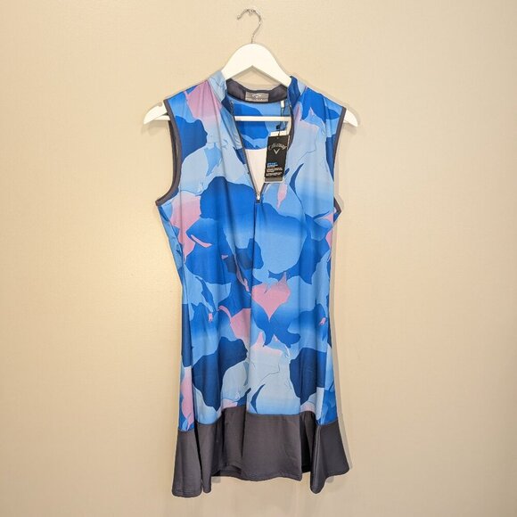 Callaway OPTI-DRI Golf Dress Abstract Print Golf Tennis Athleisure - Size M - Picture 1 of 6